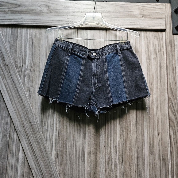 GRLFRND'CINDY' ROSE EMBROIDERED PANELLED DENIM SHORTS - Picture 11 of 16